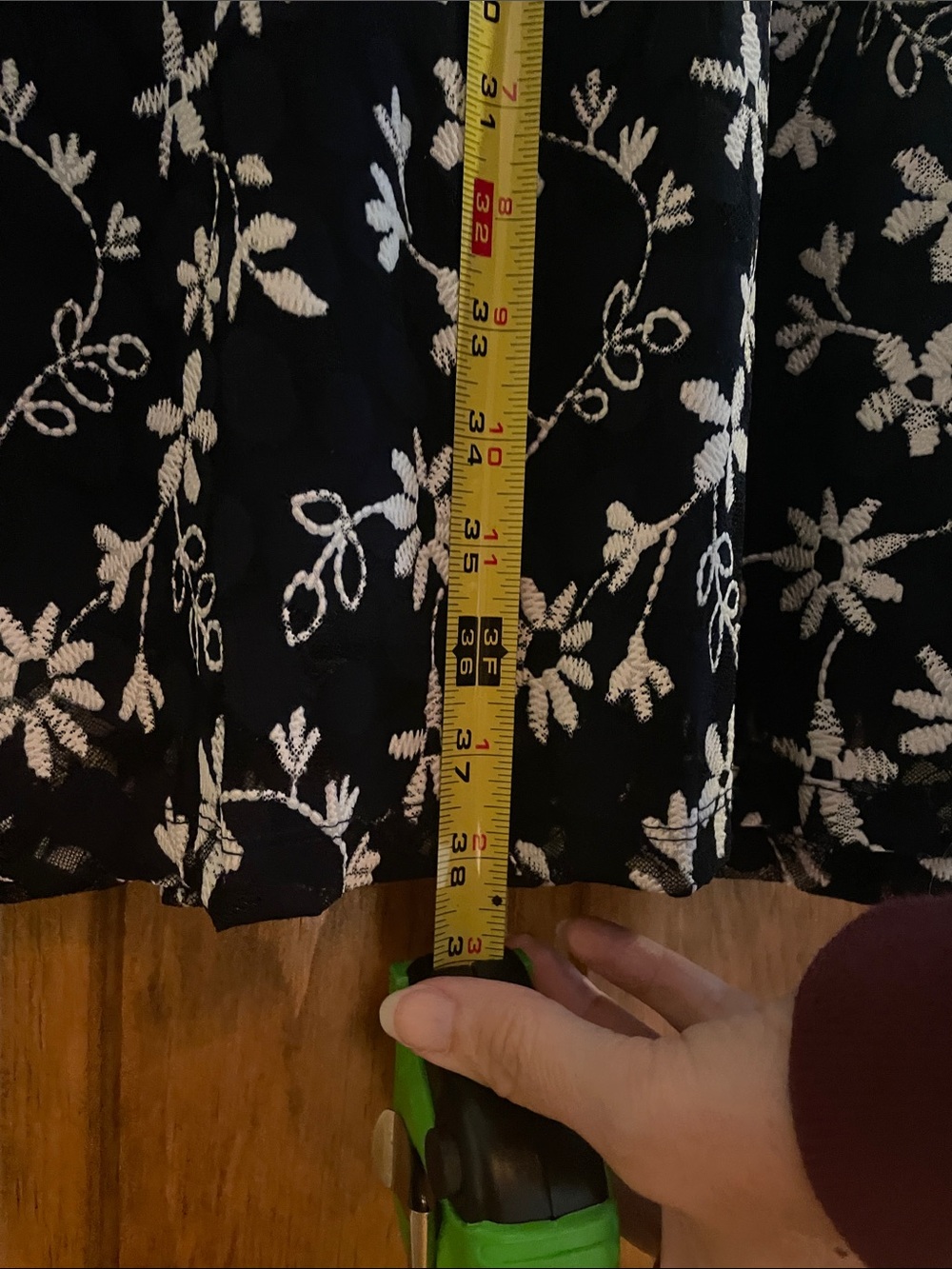 Candalite Women’s 1X Black & White Floral Print Dress - Picture 4 of 5